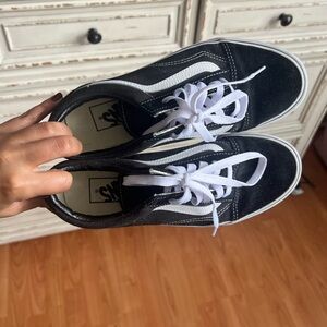 Black and white Old Skool Vans
